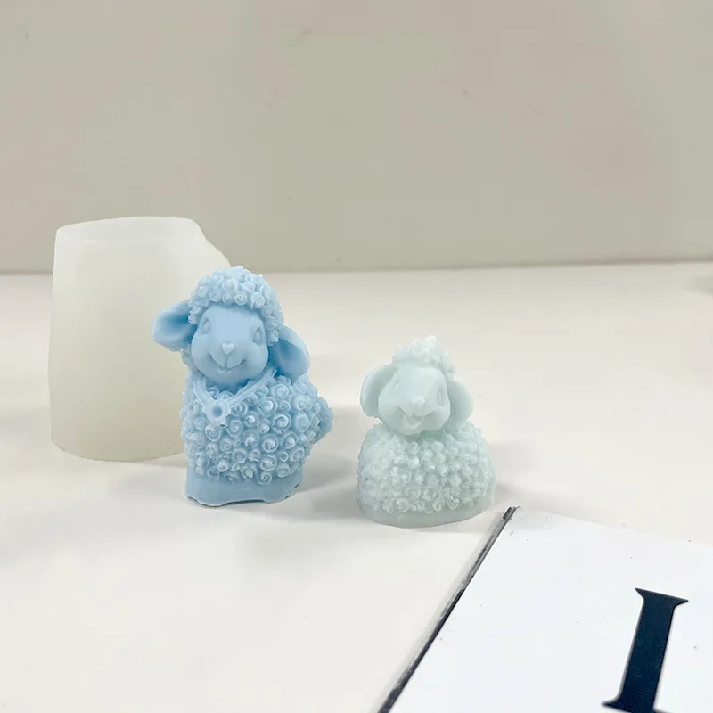 3D Lamb Silicone Mold Cute DIY Animal Sheep Modeling Baking Fondant Cake Decoration Mold