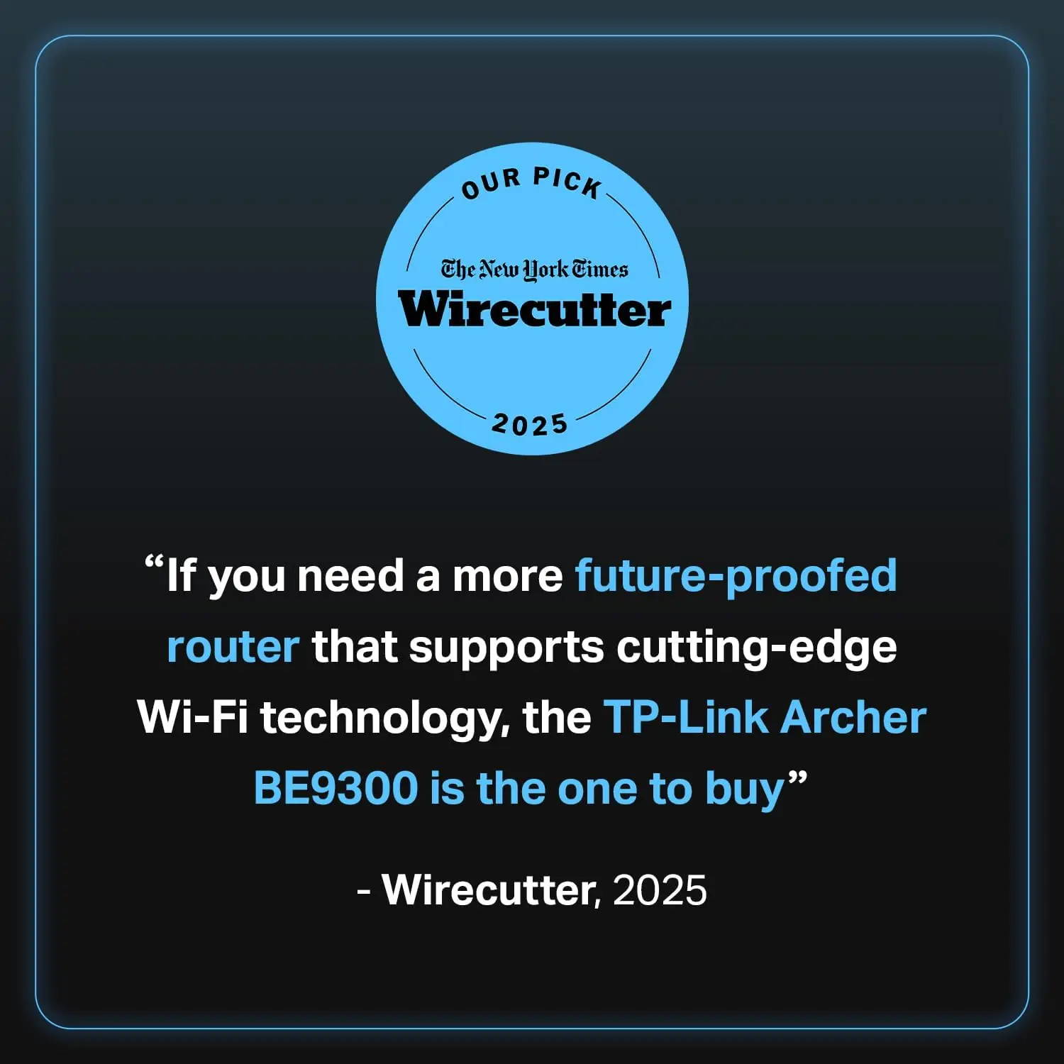Tri-Band BE9300 WiFi 7 Router (Archer BE550) 6-Stream, Full 2.5G Ports, 6 Internal Antennas, Up to 2,000 sq. ft  EasyMesh Expans