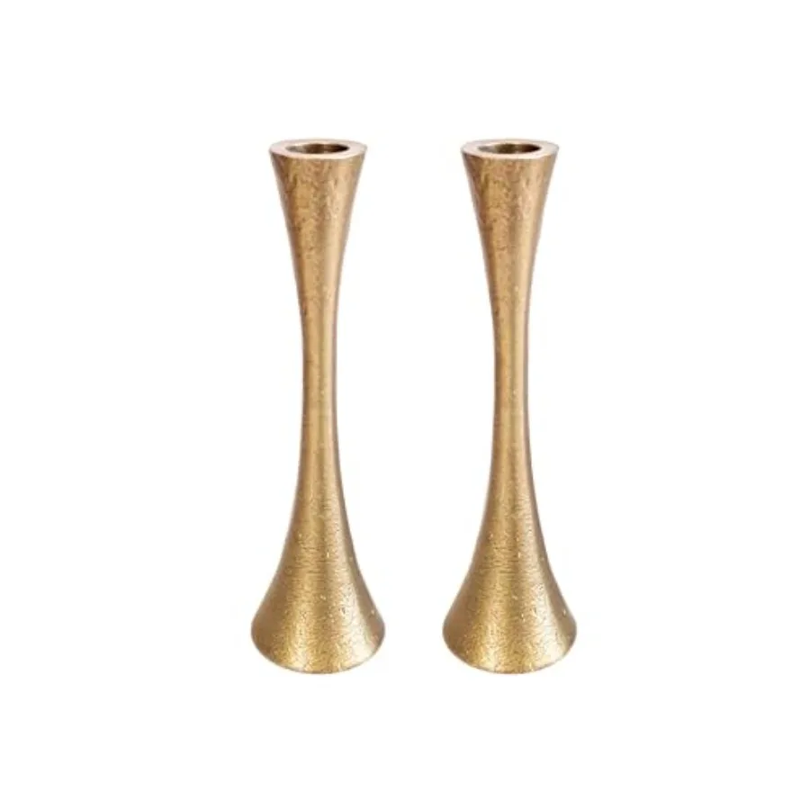 Shabbat Candle Holders Tapered Design Brass or Silver Fish Shabbos Candlestick Holders Judaica Weddg Gift Antique Brass