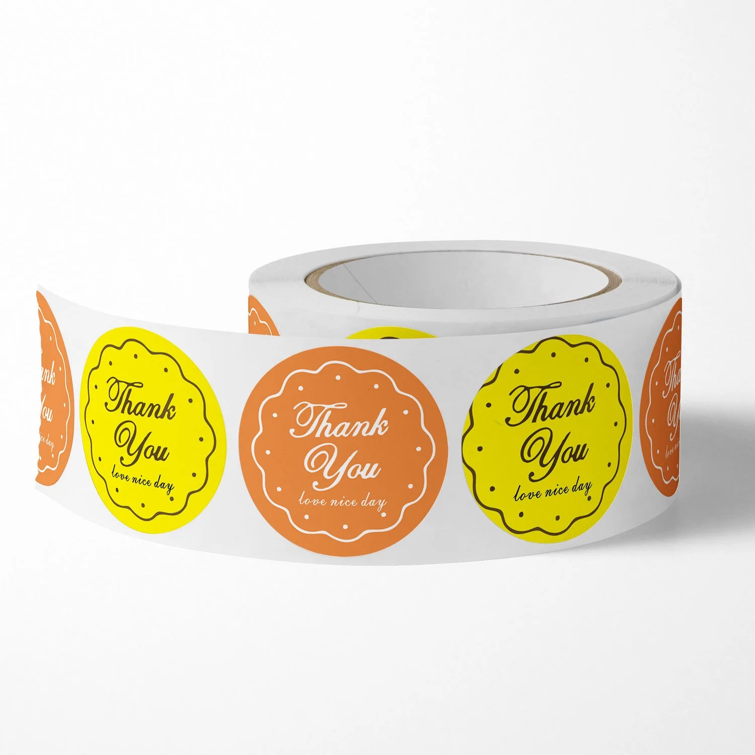 500pcs/roll label stickers, thank you floral stickers, gift decoration seal stickers labels decoration