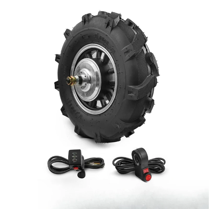 brushless geared motor low speed 500w garden farm feed car wheels 16 inch tractor tires