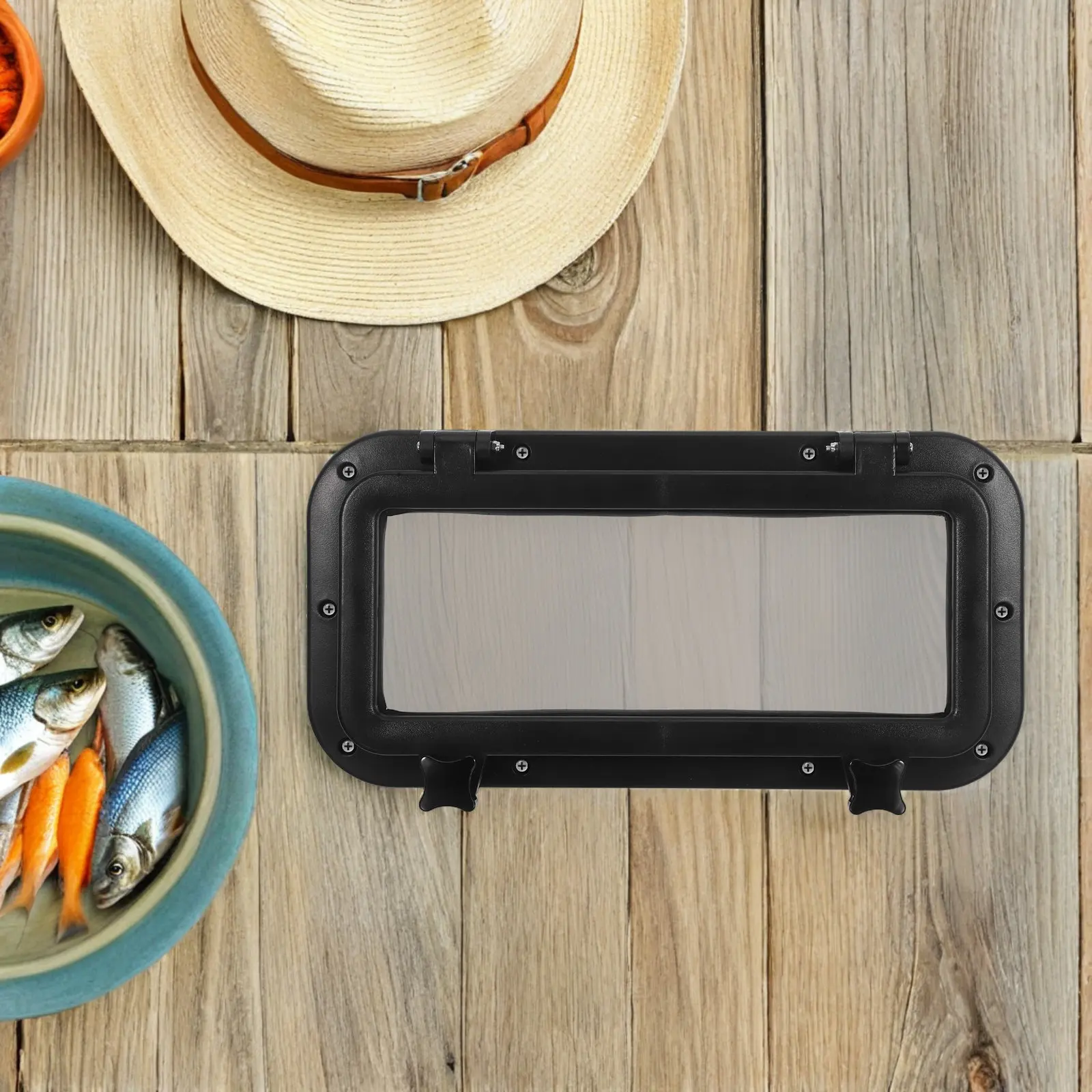 

Морской прямоугольный люк-окно 40x20 см, боковое окно для яхты, сменное стекло для каюты лодки, иллюминатор для морских судов и катеров