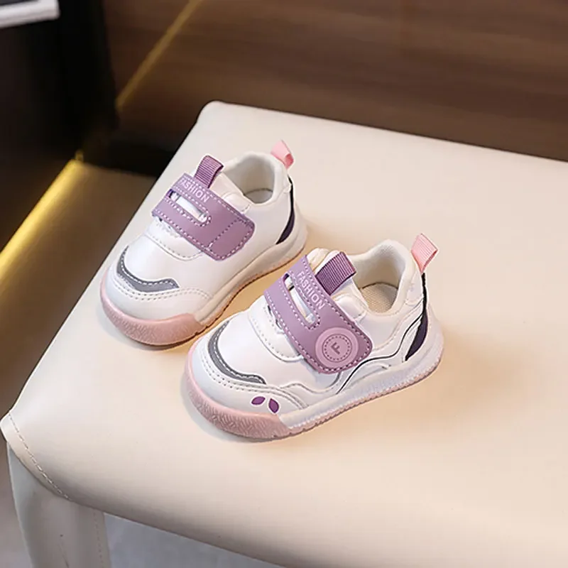 

2025 Autumn New Baby Kids Casual Sports Shoes Hook&loop Boys Girls Walking Shoes Soft Bottom Baby Running Shoes Comfortable