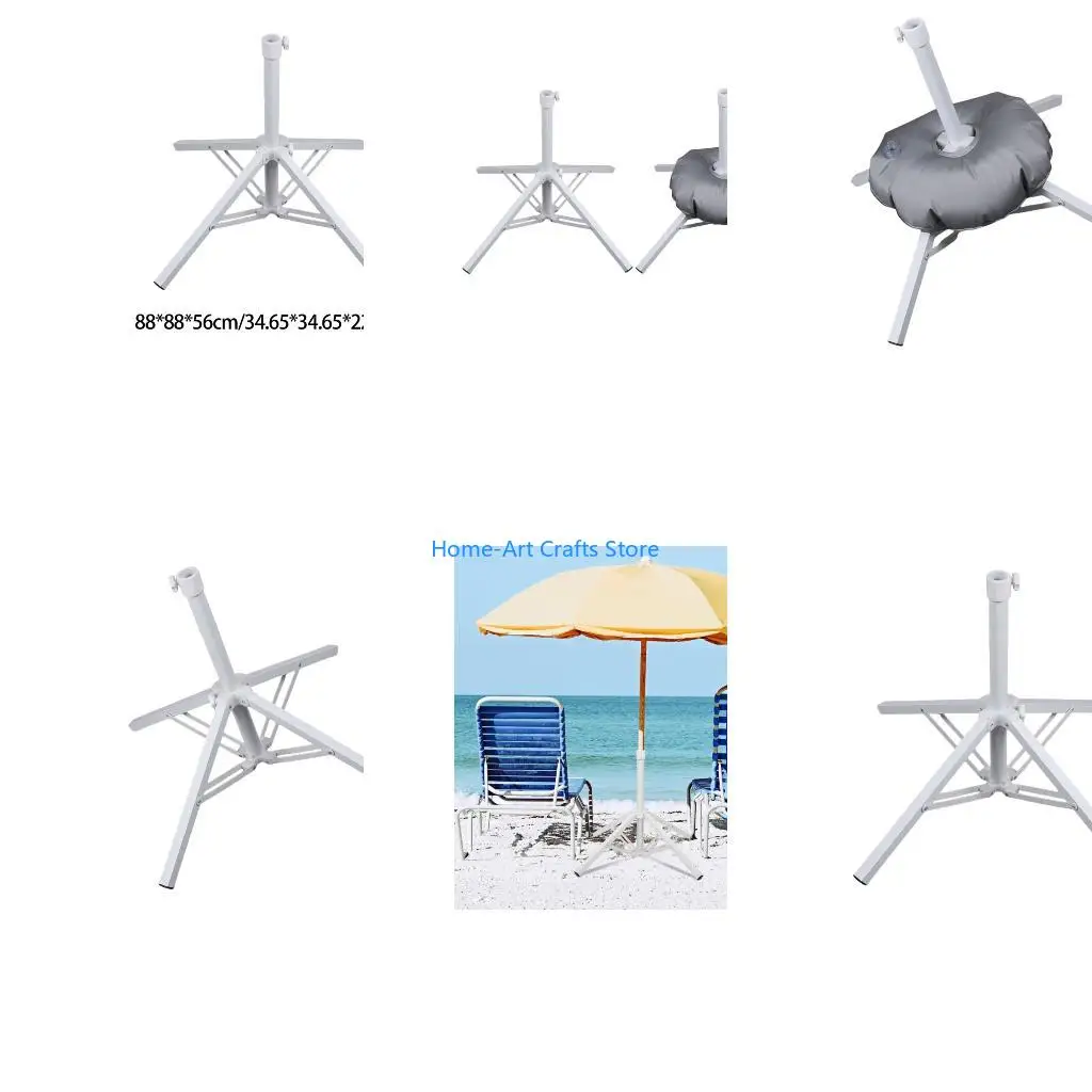 Y3NA Foldable Water Bag Base Steel Construction For Park Canopies Outdoor Activities Beach Use Travel Friendly Construction