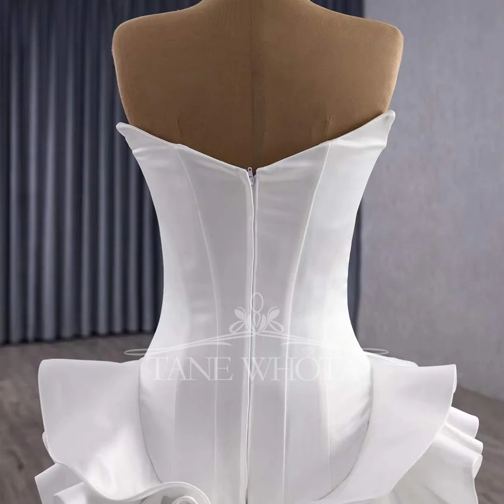 スイートハートノースリーブジッパーフリルセクシーブライダルドレス2025ウェディングドレスマーメイドスタイル女性向けカスタマイズ