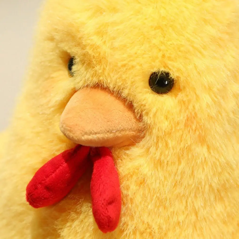 Stuffed Animals Chicken Plush Toy Realistic Looking White/Yellow Chick Stuffed Doll Kawaii Cartoon Rooster Plushies