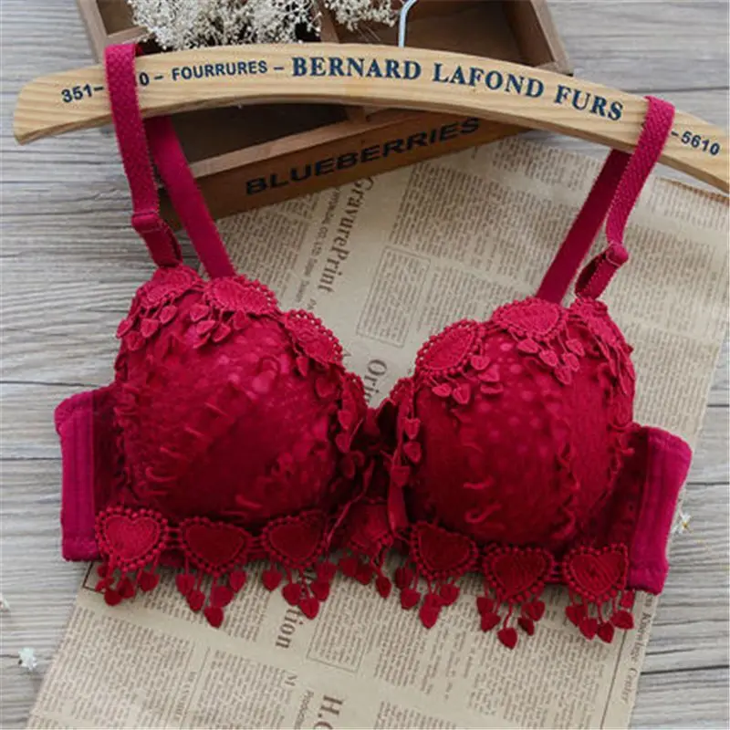 Women Sexy Bra Soft Lace Adjustable Straps Push Up Brassiere Underwire Lingerie Padded Top ropa de mujer brasieres para mujer