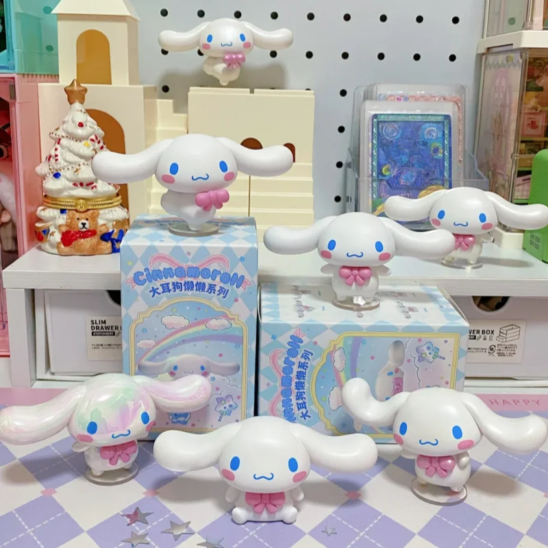 Sanrio Cinnamoroll Lazy Series Cute Collectible Mini Figurine Desk Decoration Items Room Decorations Exquisite Popular Dolls view 5