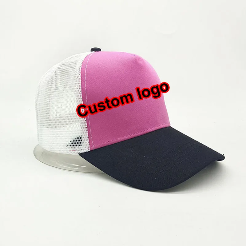 Wholesale Custom 5Planes Mesh Baseball Cap Adult Summer Sunshade Diy Embroidery Trucker Cap Advertising Cap Hip Hop Comic Hat