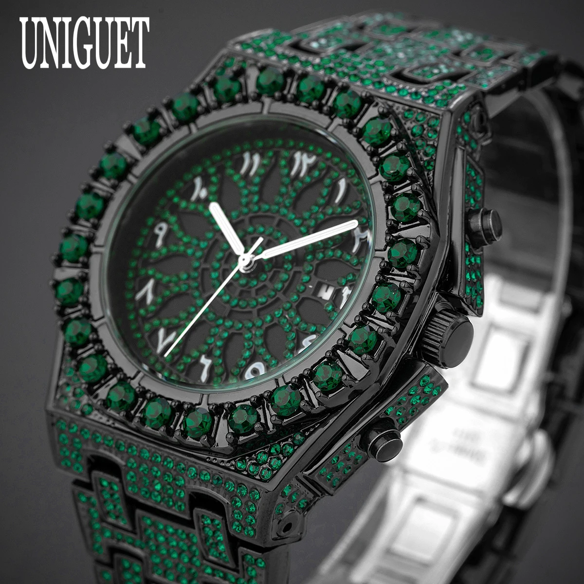 Hip Hop Green Ice Wristwatch M - огляд і ціна Jewelry And Watches Luxury Brand