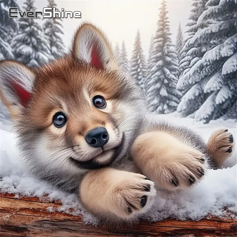 Evershine 5D DIY Hund Diamant Malerei Tier Kreuz Stich Kits Winter Stickerei Baum Neue Ankunft Diamant Mosaik Handgemachtes Geschenk