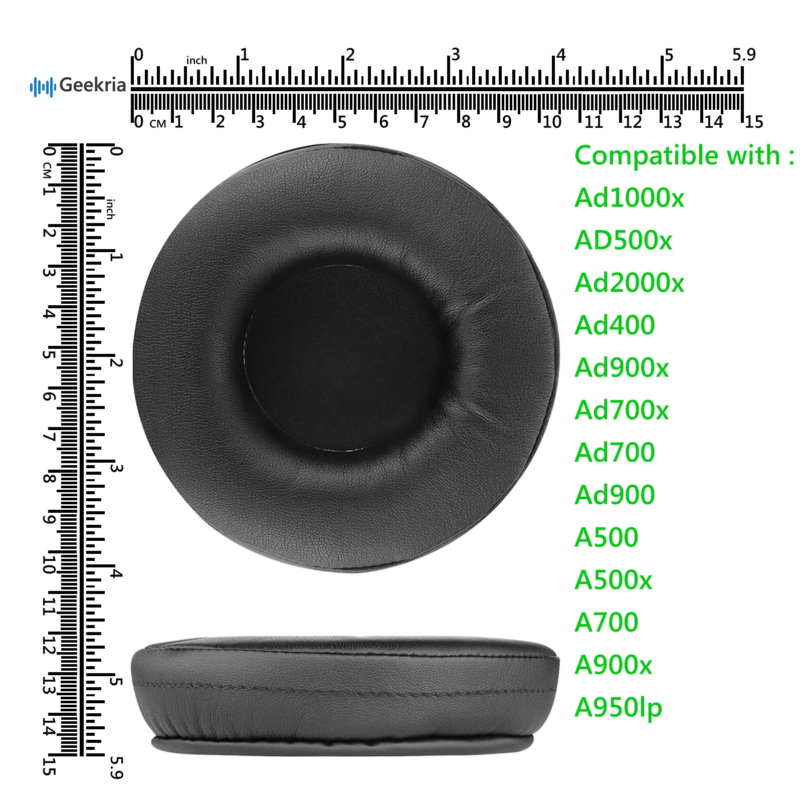 Geekria Pro แผ่นรองหูหนาพิเศษสำหรับ ATH-AD1000X AD2000X Ad700 Ad900x A500 A500x AD500x A700 A950lp A900x