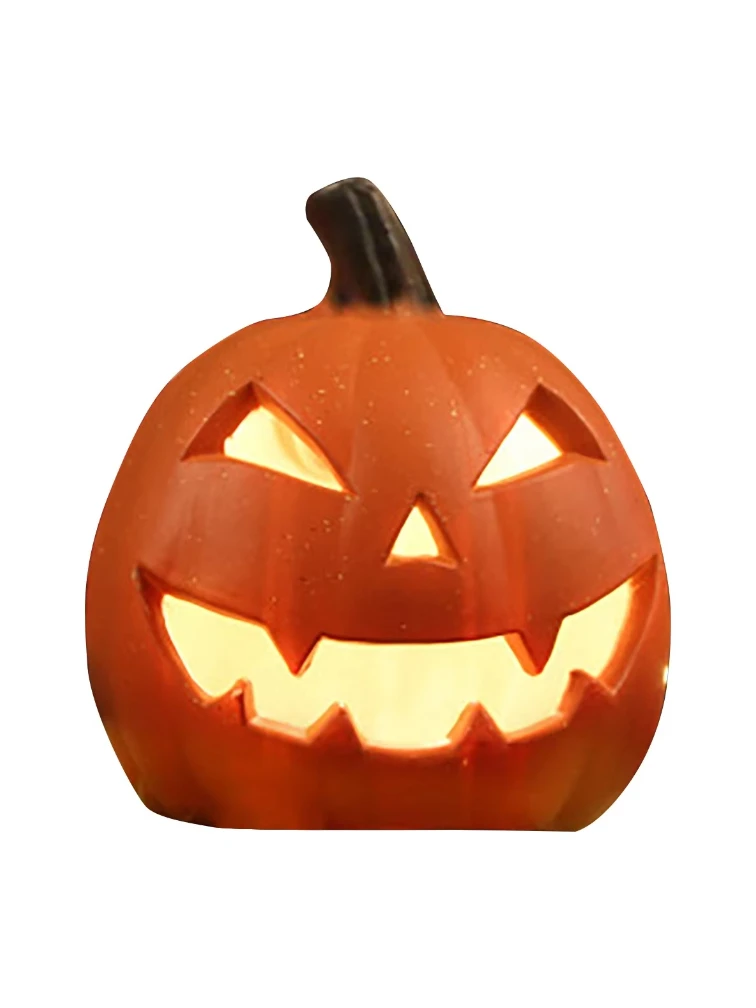 Dekoracje na imprezę DIY Ozdoby Świąteczne Halloween LED Dynia Świetlna Jack O'Lantern Straszna Rzeźbiona Lampa Dyniowa 2026 Dom Ogród — 2
