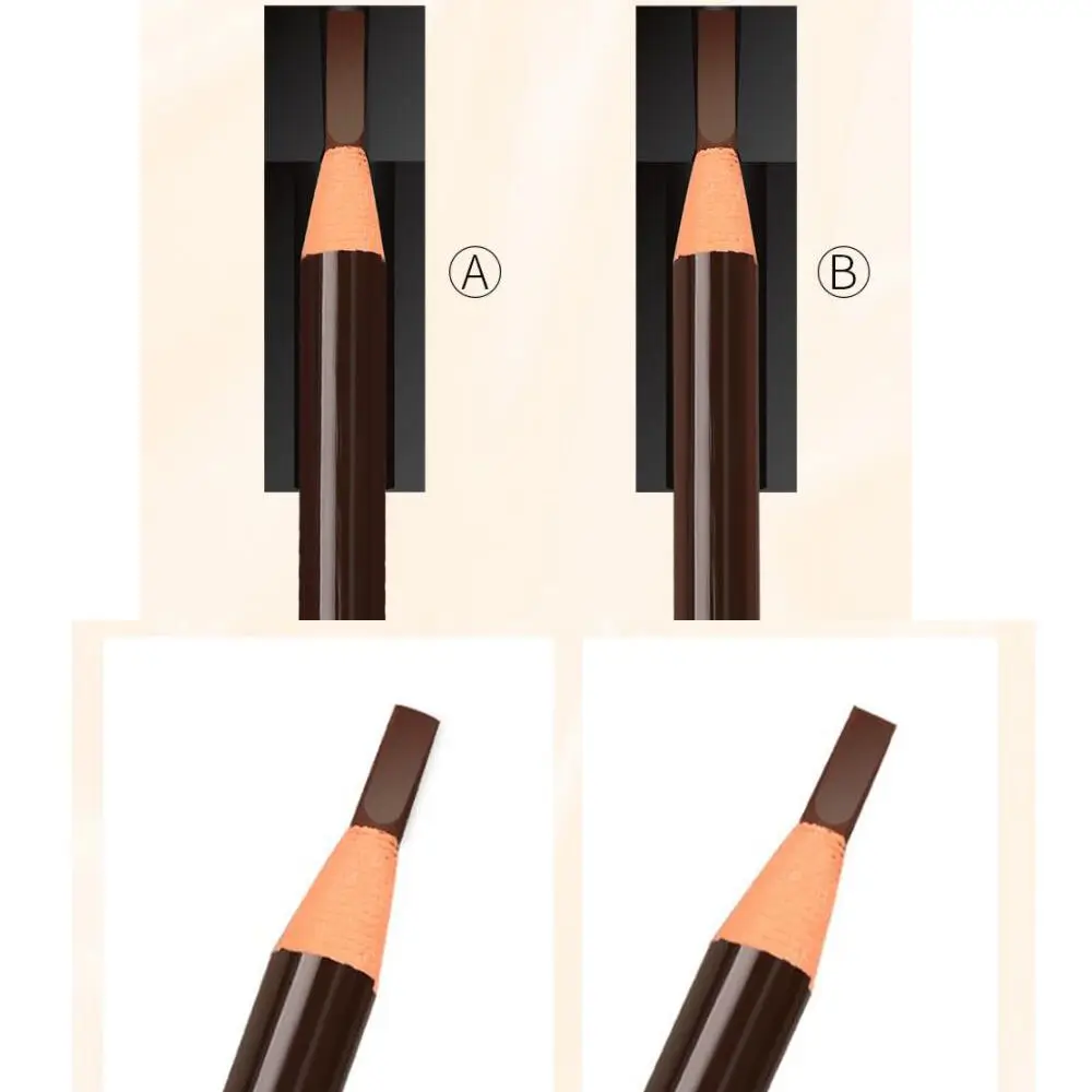 Suministros de maquillaje impermeables negros, sacapuntas de cejas para afilar Microblading, punta fina