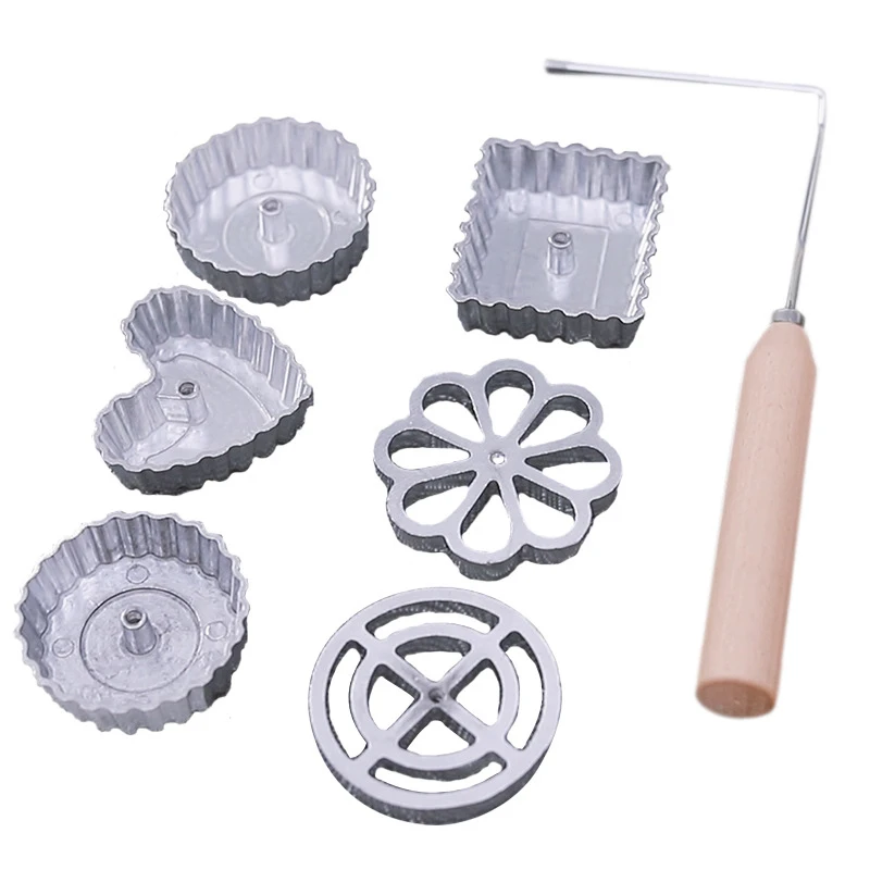 

Aluminum Rosette Maker Molds Mold With Handle Pastry Tools Cookie Maker Baking Cooking Kitchen Accessories