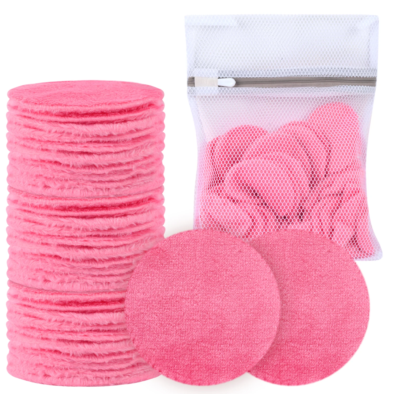 

30Pcs Reusable Makeup Remover Pads Washable Round Flannel Make Up Pads Cloth Nursing Pads Skin Care Tool Skin Cleaning