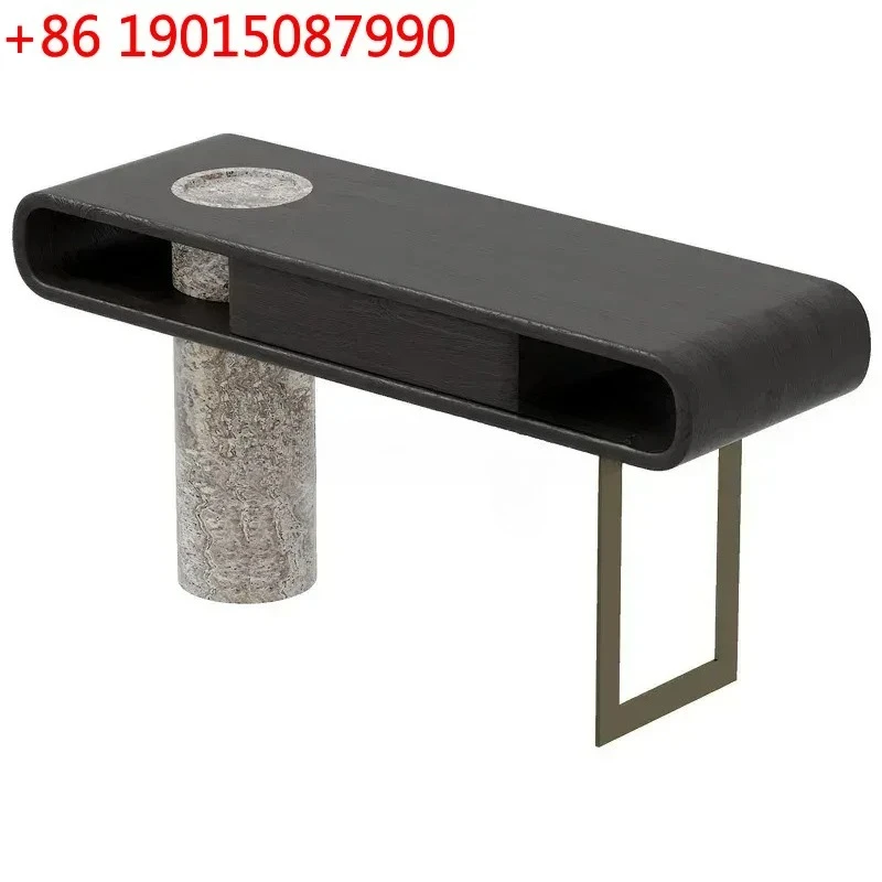 

Тумба из натурального мрамора, современный минималистичный туалетный столик для спальни, итальянский минималистичный дизайнерский столик SSS.