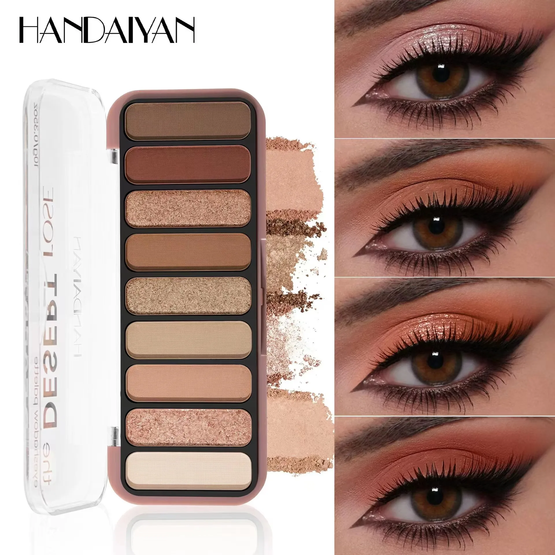 9 Colors Eyeshadow Palette Waterproof Matte Brightening Glitter Eyeshadow Pearlescent Fine Shimmer Eye Shadow Eye Makeup.