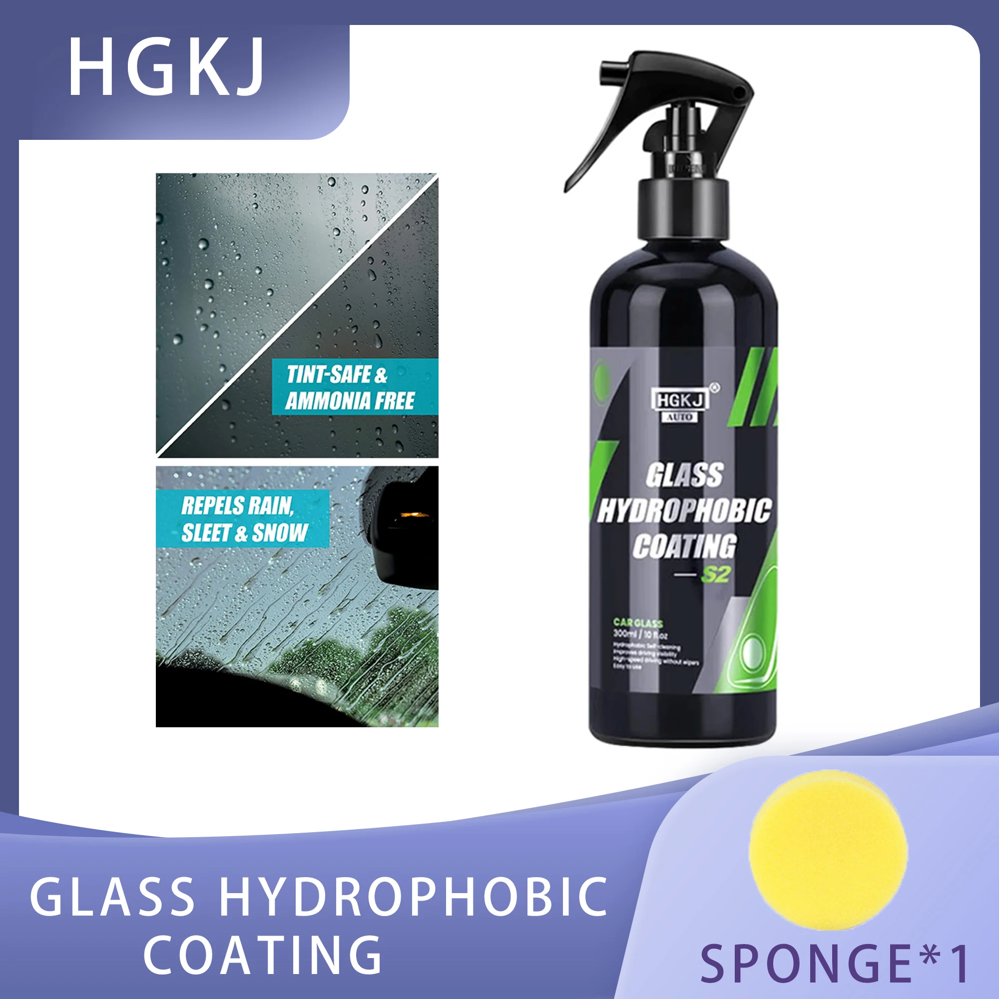 HGKJ S2 Anti-Rain for Cars Glass Water Repellent Spray Windshield Waterproof Coating Nano Hydrophobic Protection Coating