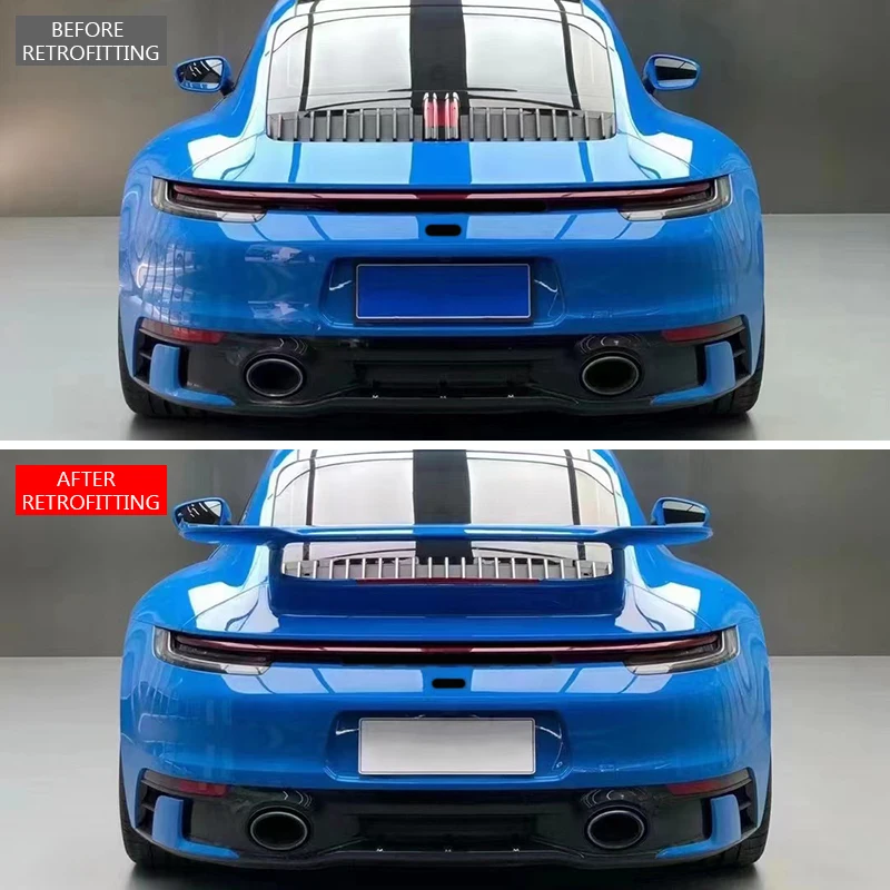 New 2020-2023 911 992 Car Modification Upgrade Sport Design GTS Spoiler Rear Bumper Rear Wing Decoration Bolt-On UniversalBody K