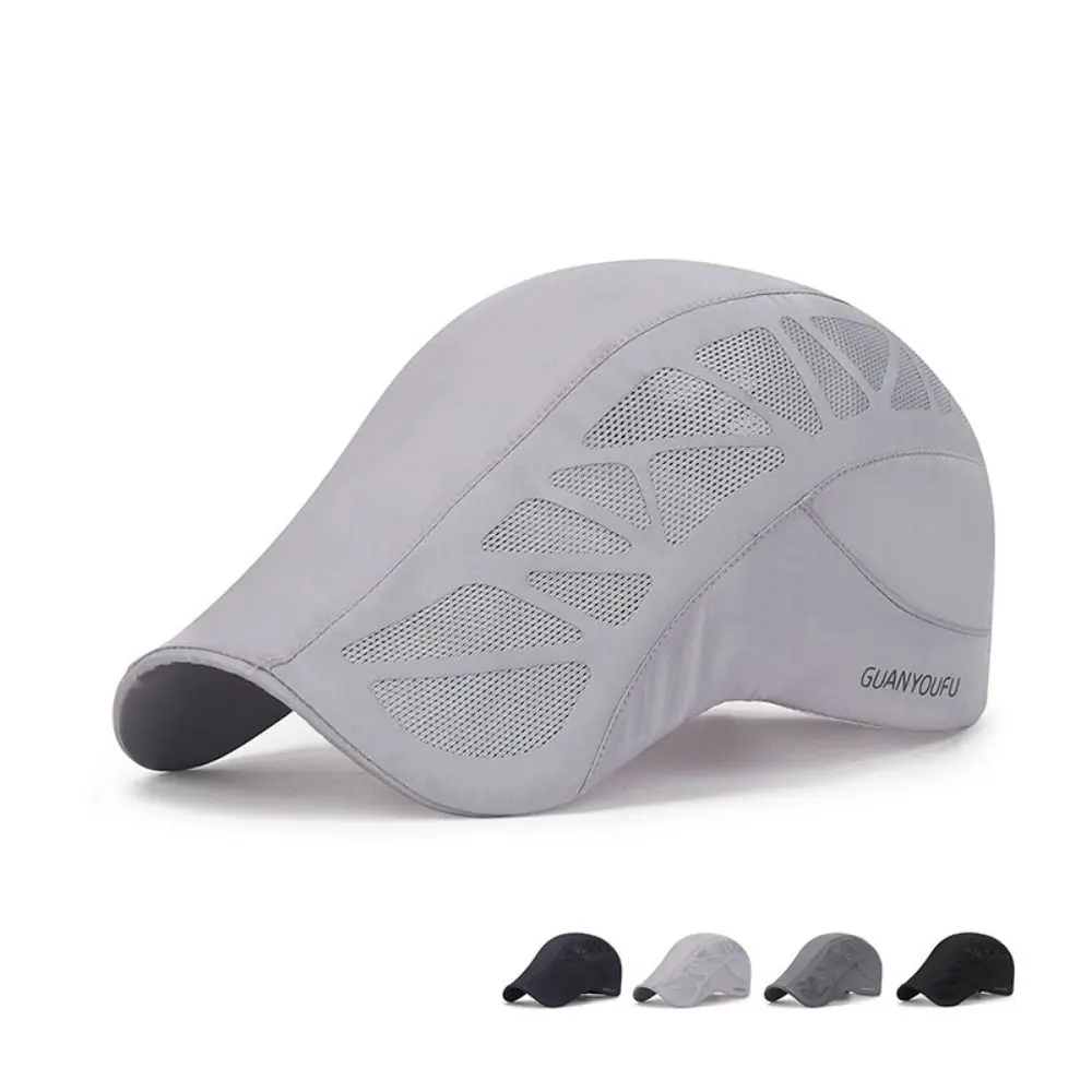 Fashion Mesh Newsboy Golf Driving Letter Sun Cap Cabbie Hat Beret Hat Baseball Cap