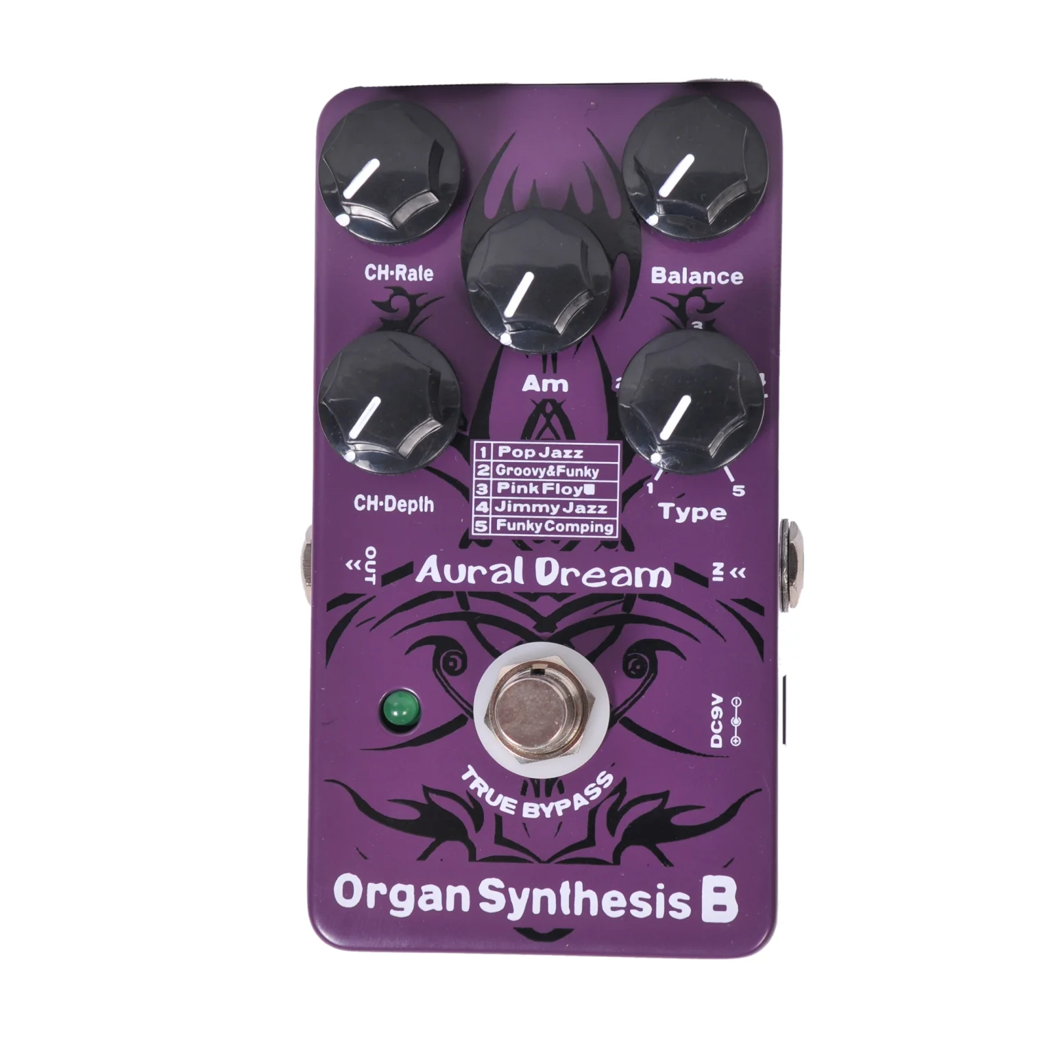 

Aural Dream Organ Synthesis Guitar Pedal Has POP Jazz,Jimmy Jazz,Groovy Funky,Funky Comping,Pink Floy and Harmony Organ Effects