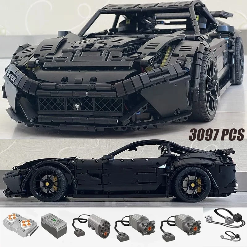 New High-Tech 91102 3097Pcs Creative Moc F12 Super Sport Black Racing Car Model RSR Bricks Building Blocks Toys christmas Gifts