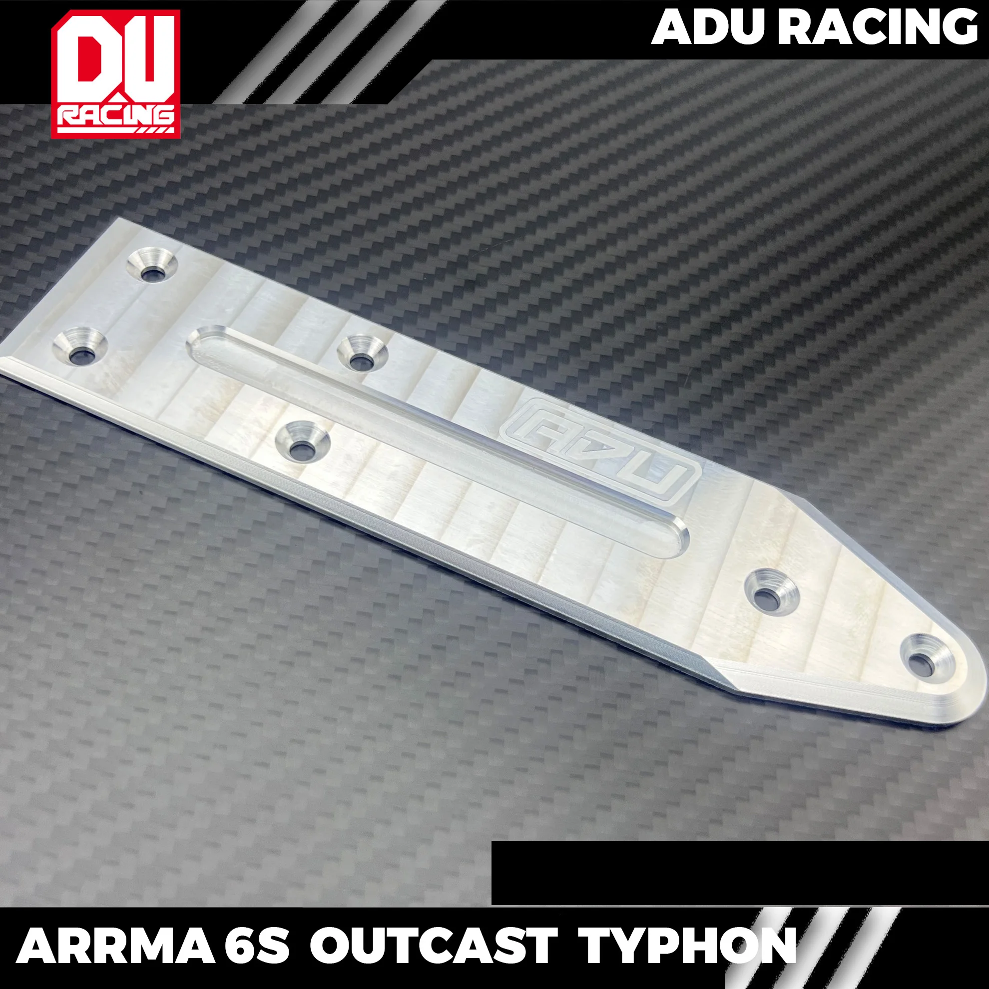 ARRMA 6S 1/8  OUTCAST EXB v6 1/8 TYPHON TLR 7075-t6 AL CHASSIS SKID PLATE chassis brace
