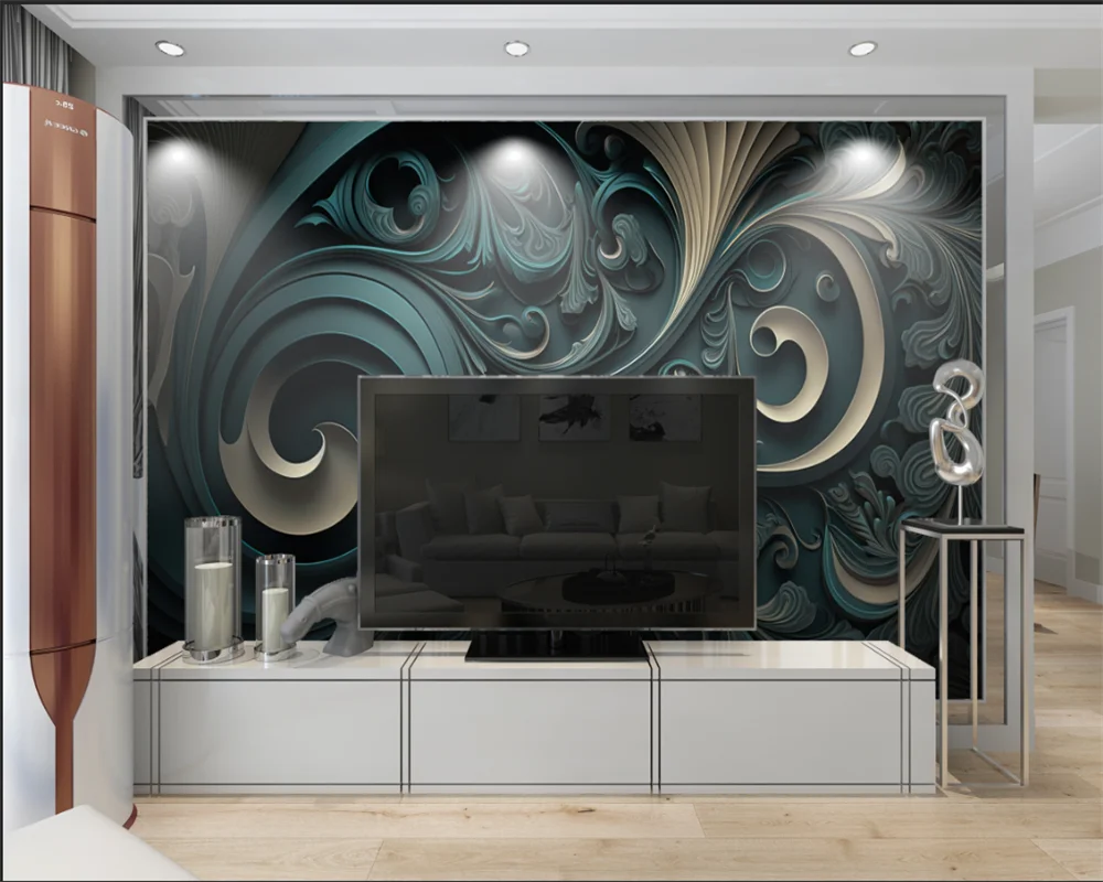 beibehang Customized latest abstract dark color bedroom living room decorative painting papel de parede 3d wallpaper
