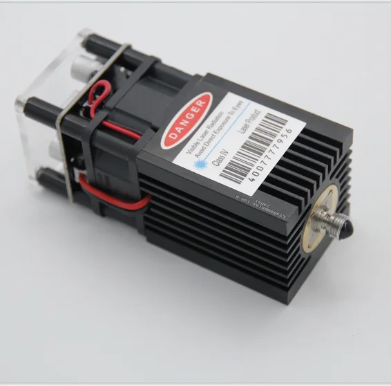 

Новый высокомощный синий волоконный лазерный модуль 450 нм 4,5 Вт 5 Вт 5000 мВт 12 В с круглым точечным лучом для DIY-гравировки и резки, с регулировкой фокуса, для ATV и UTV