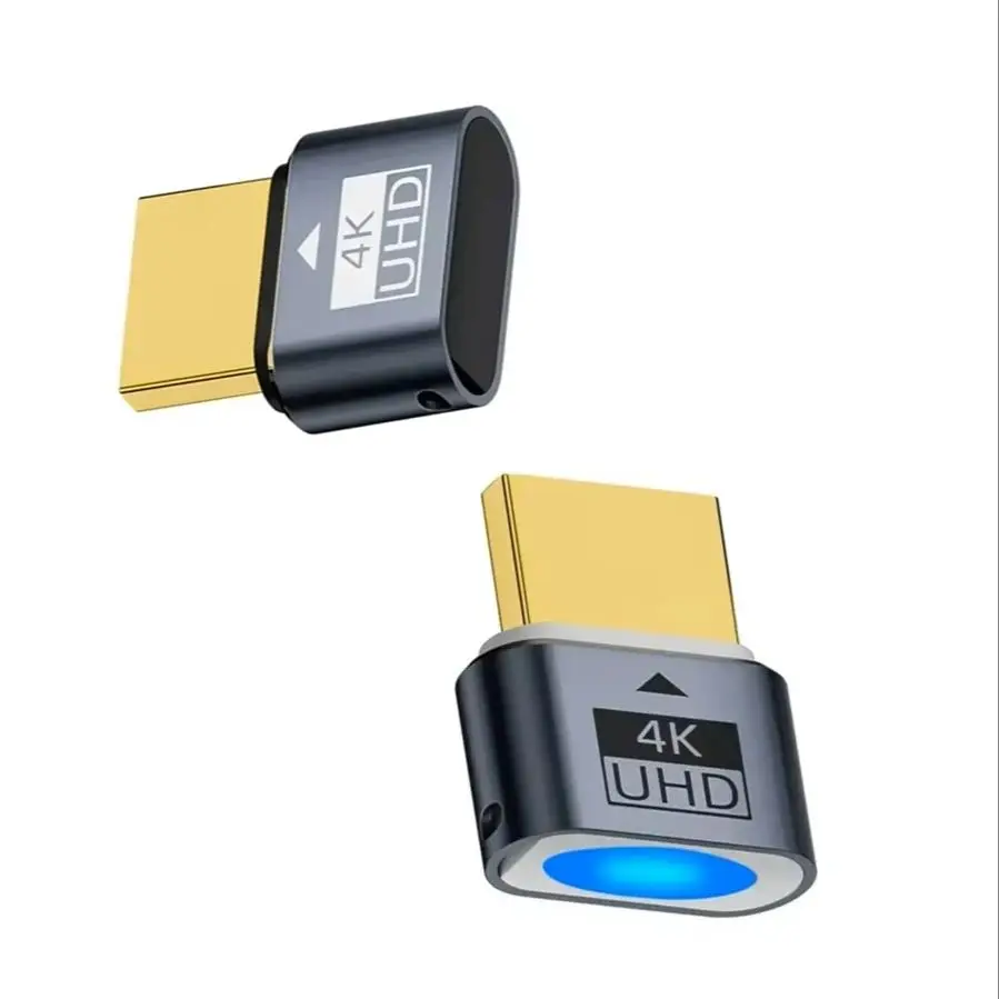 4K HDMI-compatible Dummy Plug Headless Ghost Display EDID Emulator Virtual Monitor for Bitcoin Mining GPU Rig Remote Desktop