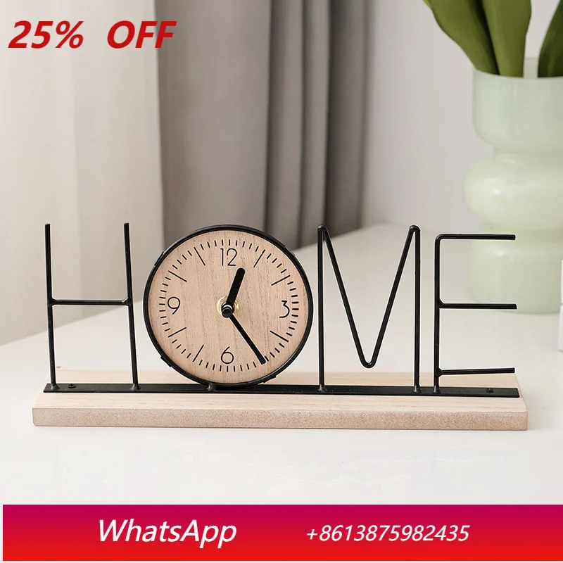

LTT household Nordic clock placement small table clock living room clock desktop decoration