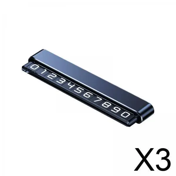 

Compact Parking Phone Number Plate Aluminum Alloy Hidden Display for Vehicle Dashboard Auto Interior Accessory