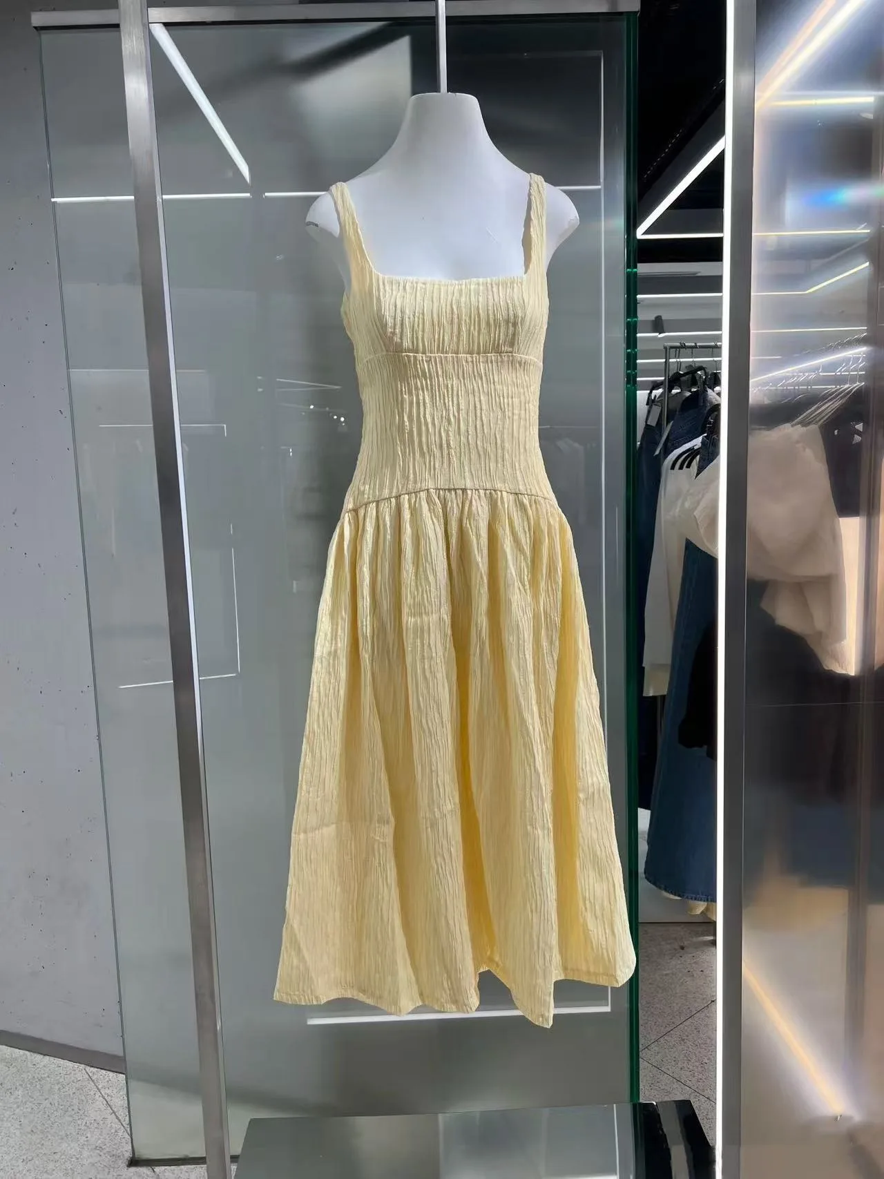 

Весна 2024, сексуальное длинное платье миди Dr на бретельках с квадратным воротником, Новое поступление, женская юбка трапециевидной формы из полиэфирного волокна, застежка-молния