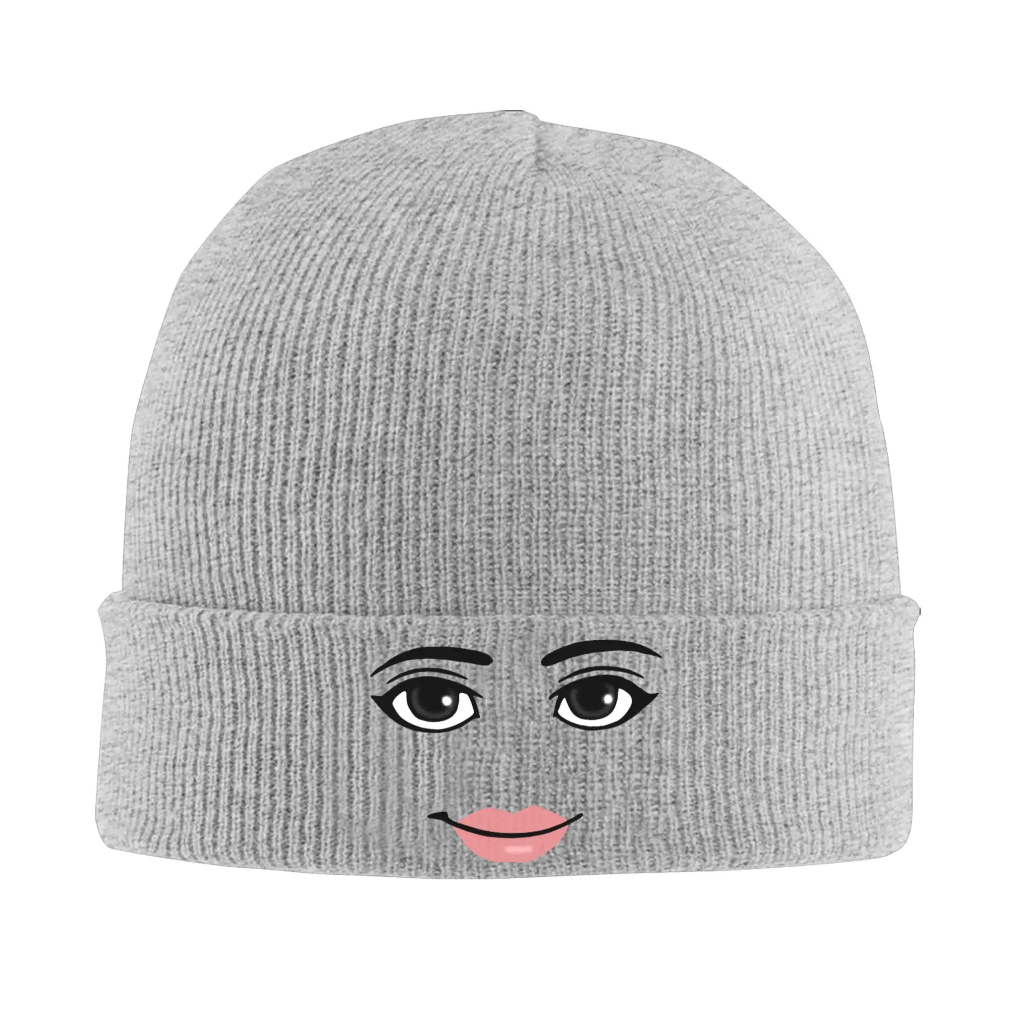 Femme visage jeu Meme chapeau automne hiver Skullies gorros casquettes de rue hommes femmes acrylique tricoté casquettes