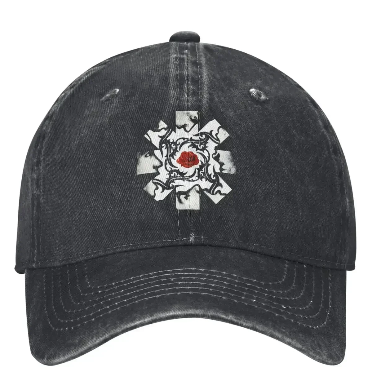 Red Rose Washed Baseball Cap Hot Fire Squid Chili Peppers Street Style Hip Hop Hats Summer Unisex Hiking Fishing Snapback Cap