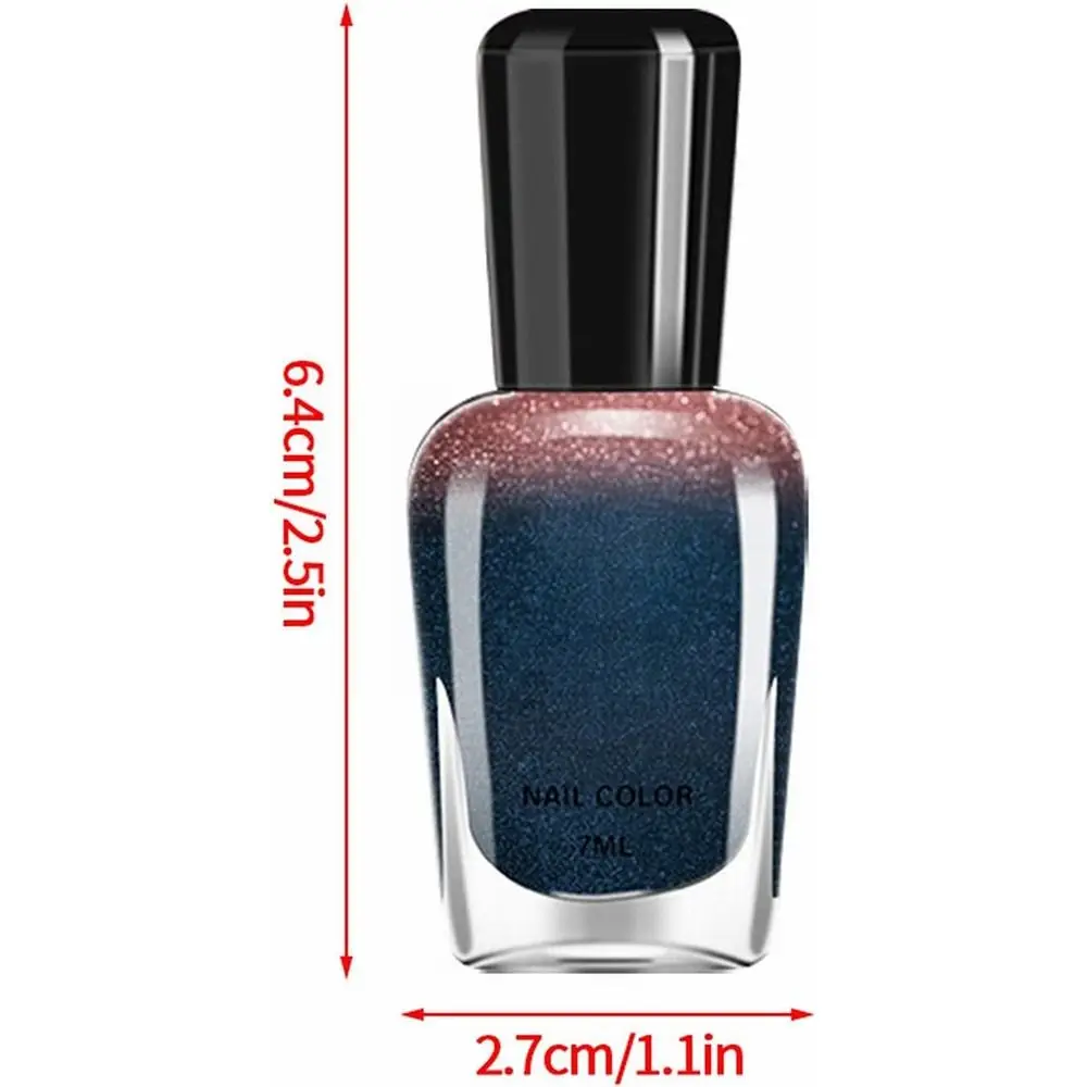 Gel Nail Polish Color Changing Nail Polish 7ml Quick Dry Nail Art Manicure Glitter False Nail Oily Mood Nail Polish Home Salon