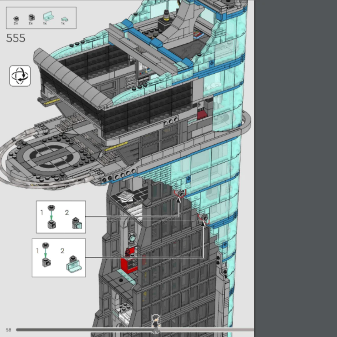 MOC 2026 5201 шт. Мстители башня здание боевая архитектура вид на улицу для детей подарки на день рождения и Рождество 76269 Moc