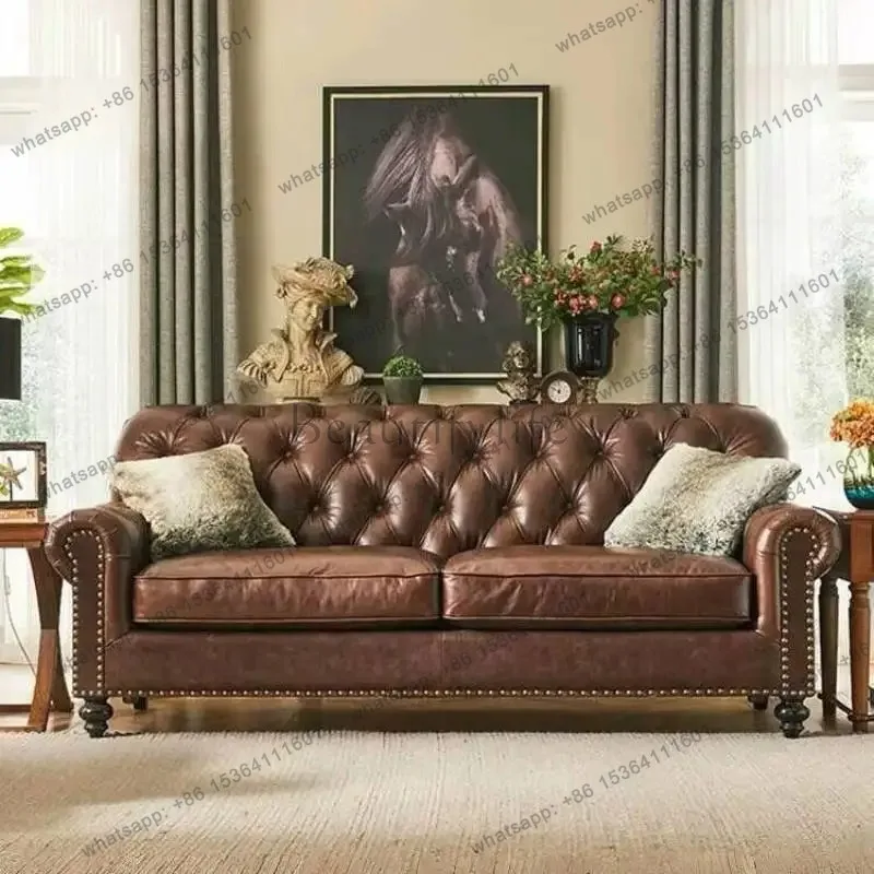LSNordic Vintage Living  Sofa 3 Seater Aesthetic Oversized Lounge Lazy Sofa Hotel Luxury Weird Couch Wohnzimmer Furniture Home
