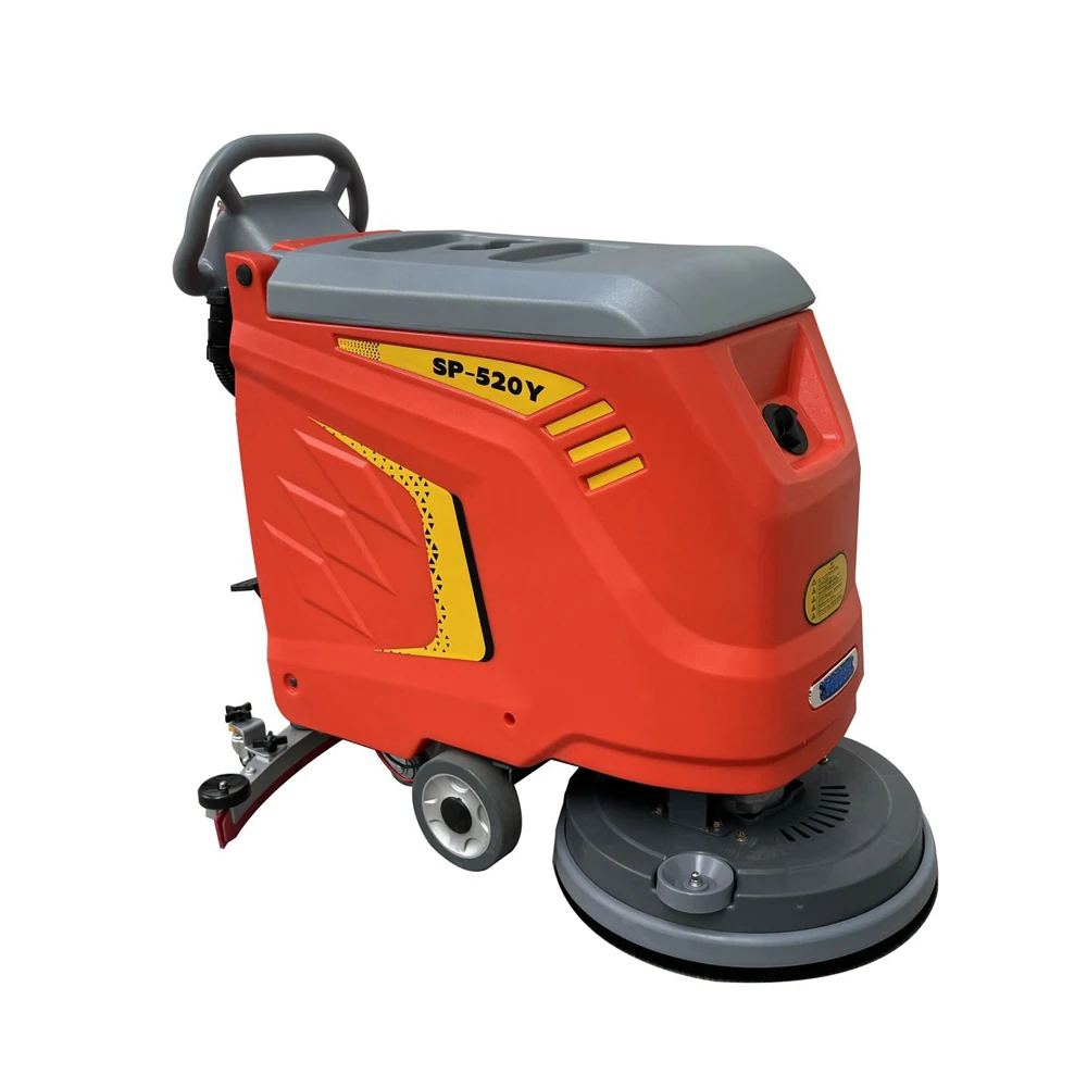 Ultra Efficient Walk-Behind Electric Industrial Floor Scrubber Manual Operation Sweeper Cleaning Washer Floor Maintenance