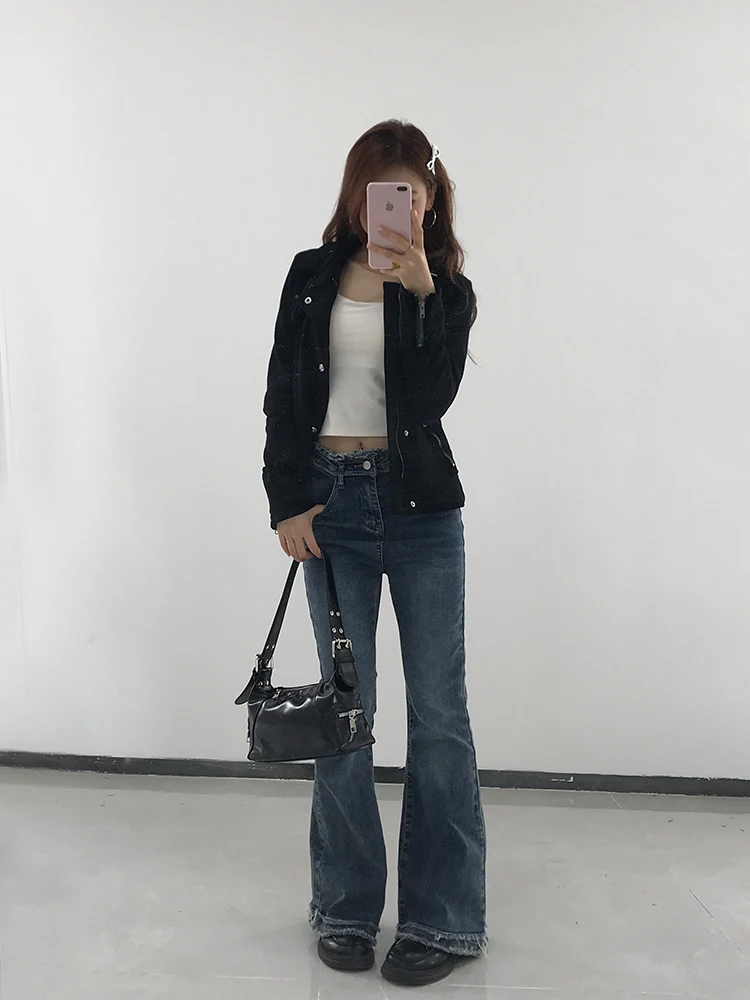 Chaqueta de Trabajo Nea con Cuello Alto para Mujer, Principios de Otoño 2025, Nueva, Estilo Retro Americano, Entallada, de ...