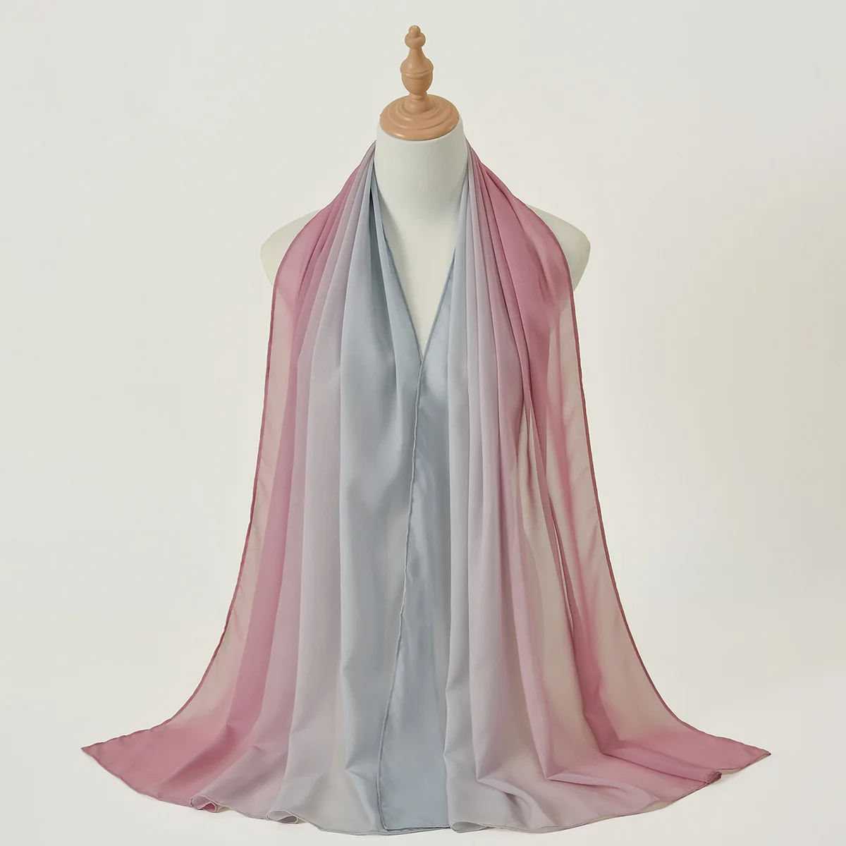 

New Gradient Color Pearl Chiffon Long Scarf Women Muslim Hijab Turban Headscarf Bandanas Headband Bufanda Foulard Turbante Mujer