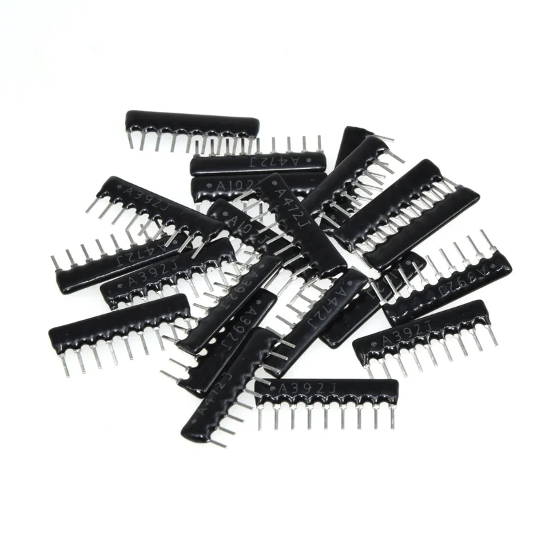 100Pcs/lot 9PIN 5PIN exclusion Network Resistor Array DIP 100 220 470 680 1K 1.2K 1.5K 2K 2.2K 4.7K 5.1K 10K 100K ohm