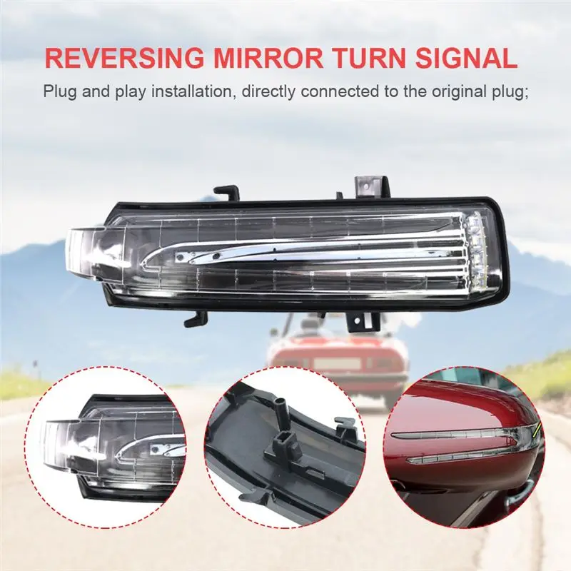 AEA6-Dynamic Turn Signal Lamp Light Rearview Mirror Indicator Light For Mercedes Benz E-Coupe W207/C207 CLS CLC SL SLK Class