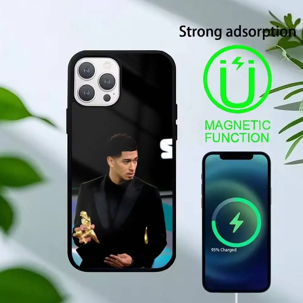 Jude Bellingham Phone Case For IPhone17,16,15,14,13 Plus,Pro Max Magnetic For Magsafe Wireless Charging