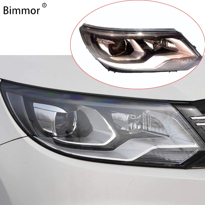 BIMMOR car headlight For VW Volkswagen Tiguan  front headlight 2013-2016 xenon Headlamp factory replacement plug and