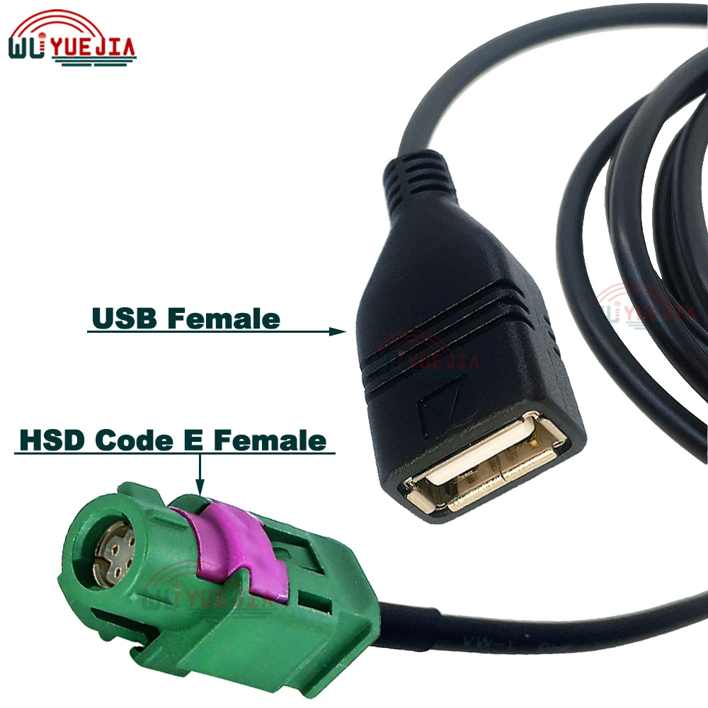 For Mercedes Benz/Audi/VW/Bentley Car System HSD to USB Female Cable to HSD Code A/B/C/D/E/F/G/H/K/Z Female 4Pin Jack LVDS Cable