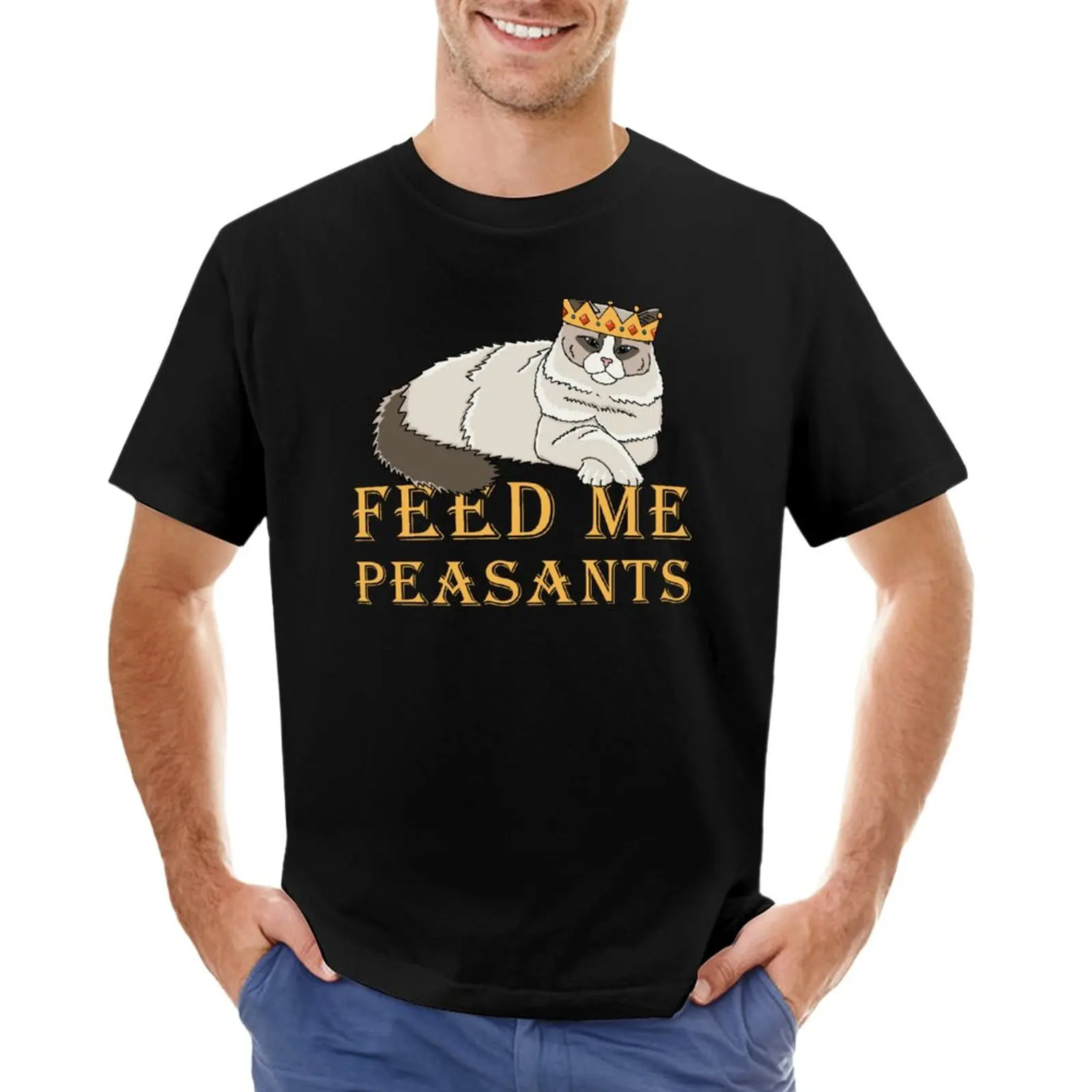 

Feed Me Peasants - Royal Ragdoll Cat - Ragdoll Cat in Crown T-Shirt sports fans sweat oversized t shirt men