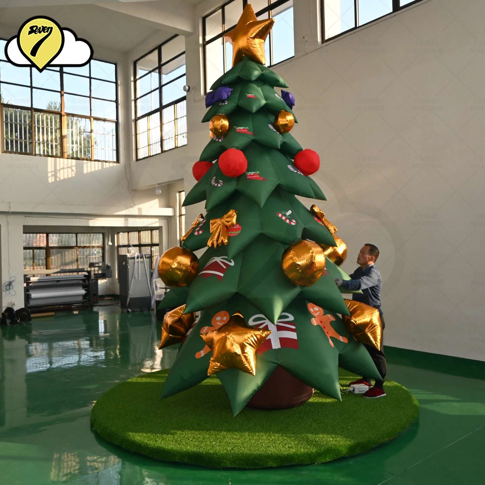 2025 4M/6M/8M Tall New Design Giant Christmas Inflatable Xmas Tree LED lights Waterproof Costume Holiday outdoor decorations