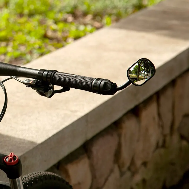 Rrskit Bicycle Rearview Mirror 360 Degrees Adjustable Mirror Road MTB Bike Handlebar Plug Retractable Foldable Rearview Mirror